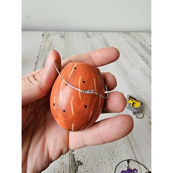 Mini pumpkin jack-o'-lantern ornament pro bird tree Halloween decor - Picture 9 of 9